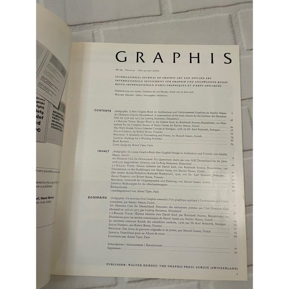 Vintage Graphis Journal of Graphic Art and Applied Art No.195 1978/79 - Picture 5 of 5